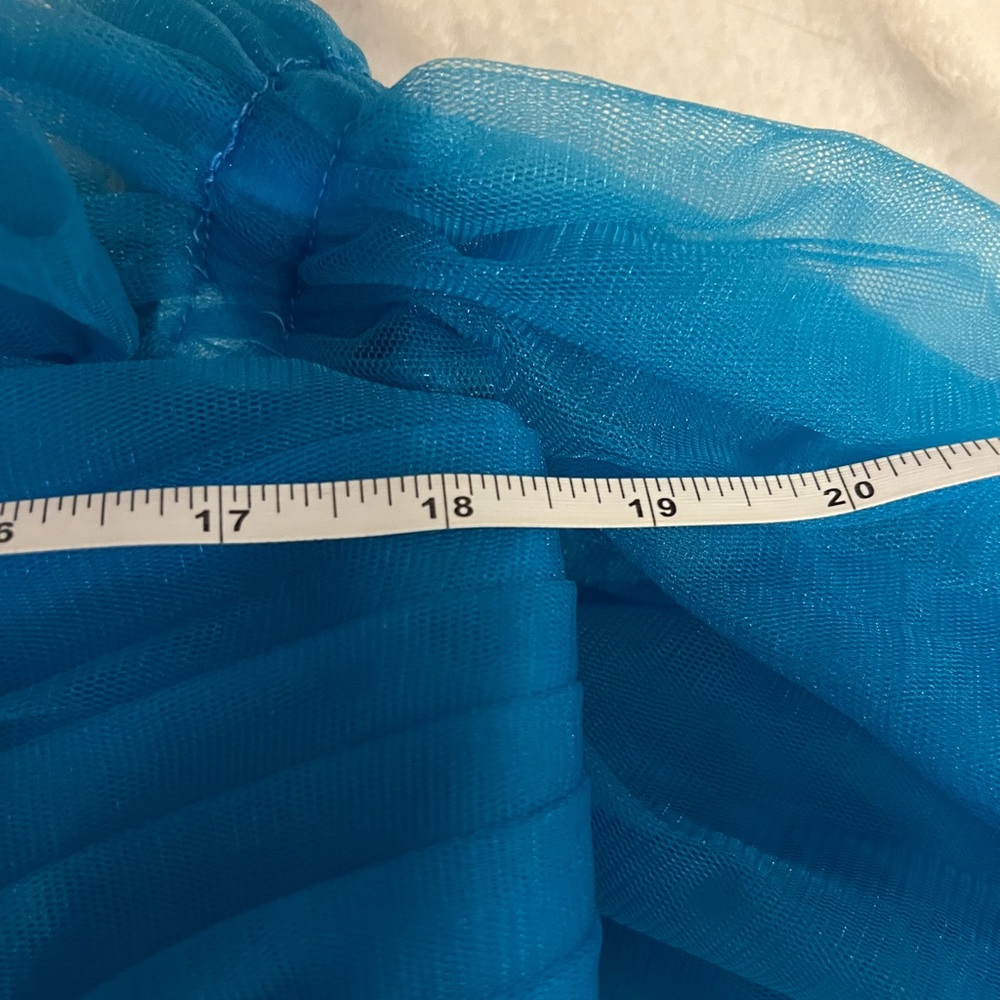 Elegant Blue Off or On Shoulder Maternity Dress - Picture 9 of 11